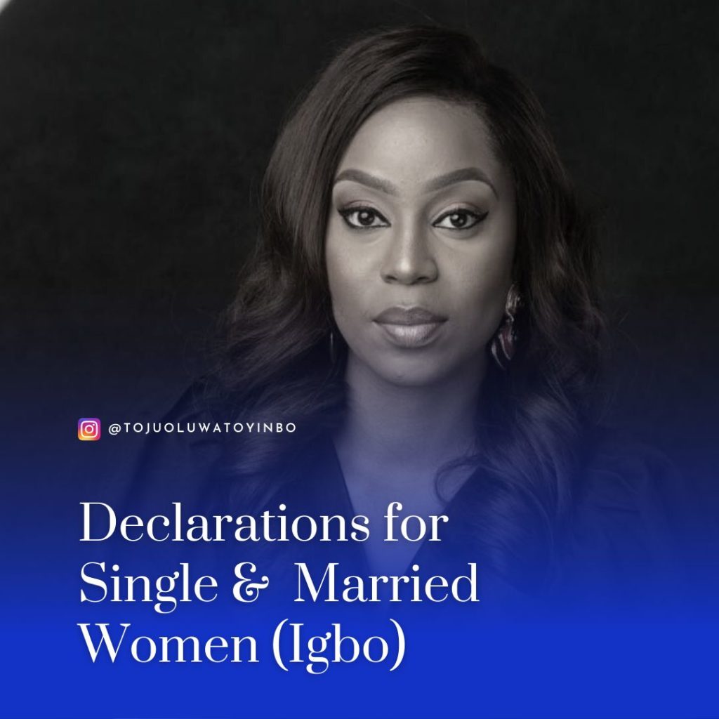 Declarations For Single and Married Women (Igbo)